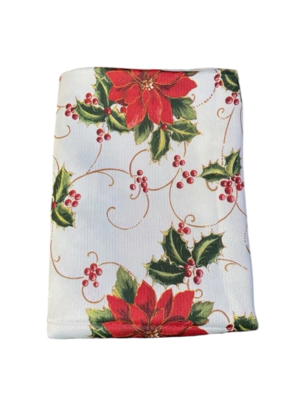 VTG Holiday Christmas Tablecloth Rectangular 60"x104 Vinyl Town & Country